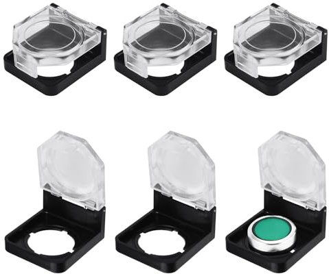 UFURMATE Schalterabdeckung 6-tlg. Durchsichtige Kunststoff-Druckknopf-Schalter-Schutzabdeckungen Staubdicht Not-Aus-Knopf Schalter-Schutzabdeckung für 22 mm Strom-Druckknopf (Rundes Loch, Transparent)