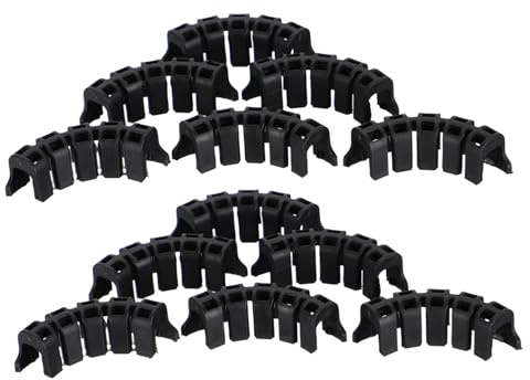 Abaodam Lot de 100 Clips de Support pour Tomates en Plastique Noir, Fixation pour Plantes Grimpantes, Jardinage, Protection des Tiges Fragiles, Outil de Palissage Polyvalent pour Tomates,