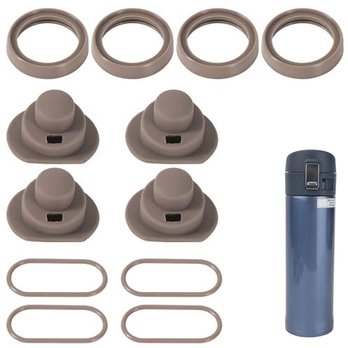 Tinoaly 12pcs Joints de Rechange pour Mug Zojirushi Acier Inoxydable, Joint d'Étanchéité en Silicone Bouchons Accessoires Pour Gourde Anti-Fuite pour 16oz 12oz Compatibles avec Série SM-K Sans BPA