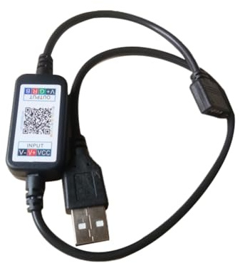 Cvoepobey 2 Pezzi per Striscia LED Mini Dimmer RGB DC 5-24V Controller A USB Compatibile con Bluetooth e App per Telefono per Striscia LED