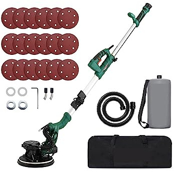 YQVEOT Ponceuse Murale pour cloisons sèches, Ponceuse électrique for cloisons sèches 215MM Ponceuse Murale 810W Ponceuse for cloisons sèches LED Bande Lumineuse ponçage Mural ménage