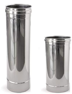 NOVA ITALF Tubo de acero inoxidable para chimeneas L1000 mm (DN 100) (D 100 mm H1500)