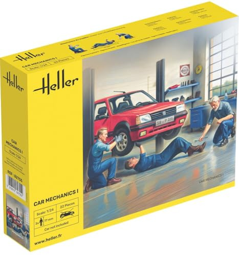Eerel HE82755 1/24 Mechaniker Auto, 1 Set mit 3 Figuren, Kunststoff