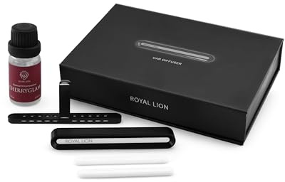ROYAL LION Car Diffuser I Autoduft Clip Set I Auto Lufterfrischer I Diffusor für Lüftungsschlitze I Wiederverwendbar & austauschbar mit Duft (CherryGlam)