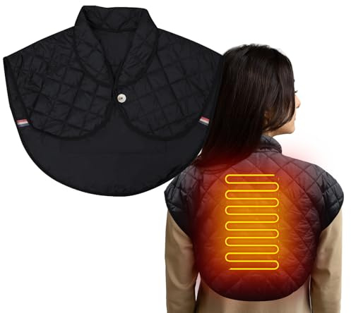 USB-Powered Heating Shoulder Wrap with Far Infrared Technology | 5-Second Rapid Heat Back Warmer for Neck, Upper Back, and Shoulder Warmth Small Size