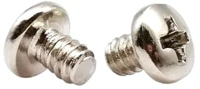 Lot de 25 vis à tête plate et fine 6#-32 * 5/6/8mm for boîtier de PC, disque dur, alimentation, bloc d'alimentation, réparation d'ordinateur F(Silver,6-32x6mm)