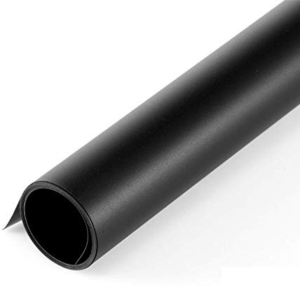 Selens Photography Black Backdrop PVC Background Vinyl 60 x 130 cm | for Photo Studio, Waterproof, Portable, for Food Product, Flat Lay Props, Cosmetics Jewelry Shooting Video, Matte & Glossy