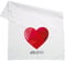 Herz & Heim® Geschirrtuch weiß 100% Baumwolle 45 x 70 cm - Herz - mit Aufdruck Ihres Wunschtextes