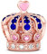 GNOCE Charm Corona Oro Rosa in Agento S925 Corona Bella Charm Bead per Bracciali e Collana Regalo per Moglie Donne
