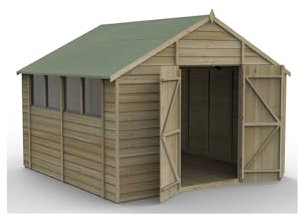 Forest Garden 4LIFE Apex Shed 10x10 - Double Door - 4 Windows