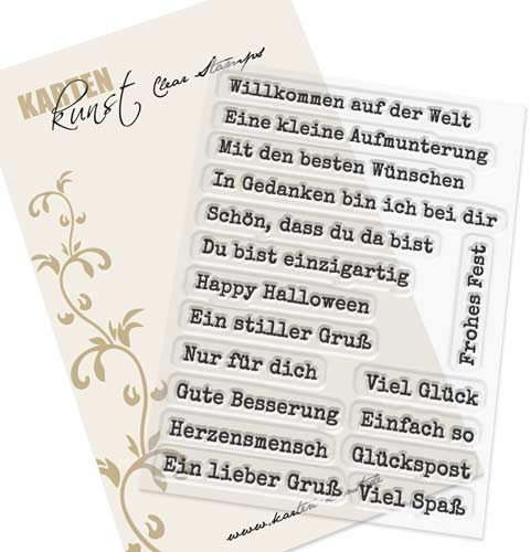 Karten-Kunst Clear Stamps KK-0163 Stempel Aus der Schreibmaschine 2 Silikonstempel