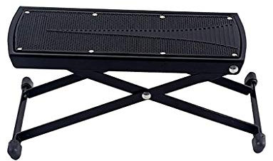 Alnicov Guitar Foot Rest,Height Adjustable Guitar Foot Rest,Folding Footstool,Pedal,For Electric Guitar Parts Black
