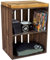 2er Set Nachttisch Abstelltisch Nachtschrank Nachtkommode Beistelltisch Bücherregal Schuhregal ca 30x40x55cm Regalkiste Flaschenablage Weinregal Apfelkiste / Weinkiste (DUNKEL QUER FLAM)