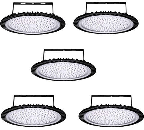 4er 500W LED Strahler Industrielampe, 2er 50000LM UFO LED Werkstattlampe, IP65 Wasserdicht Hallenstrahler 6500K Kaltweiß Hallenbeleuchtung, LED High Bay Licht für Garage Werkstätten Fabrikhallen