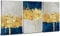 3 Piece Abstract Canvas Wall Art Navy Blue Gold Wall Decor for Living Room Marble Minimalist Picture Aesthetic Room Decor Watercolor Graffiti Painting Modern Poster Artwork Bathroom Decorations 12x16