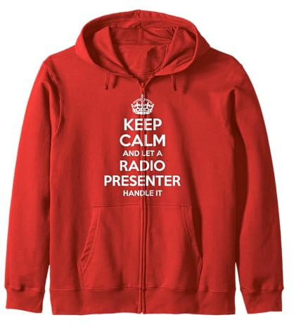 RADIO PRESENTER Gift Funny Job Title Profession Birthday Zip Hoodie