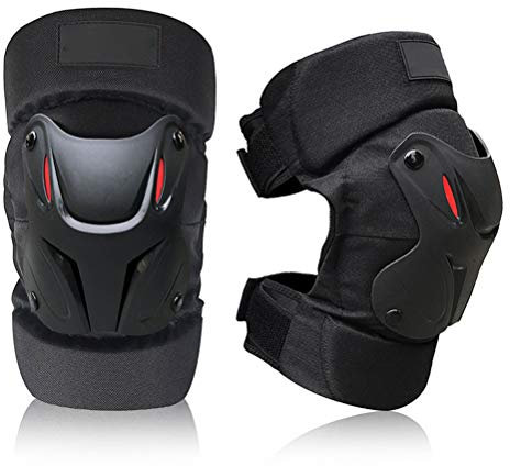 Fauitay Protección de Rodilla, 1 par de Rodilleras, Diseño de Articulación Ergonómico Ajustable, Protectores de Rodilla para Motocicleta, Bicicleta, Monopatín