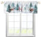 One Lover Weihnachten Kiefer Elch Scheibengardinen Bistrogardine mit Stangendurchzug Stores Gardinen Schals Elegant Fensterschal für Küche Wohnzimmer Multicolor 137x45cm,2 Stück