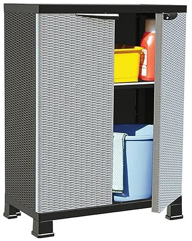 vidaXL Kunststoffschrank 68x39x92 cm Rattan-Design