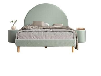 Vipack Bett Moon 140 x 200 cm, Grün mit Sitzsack, olivgrün, 140 x 200