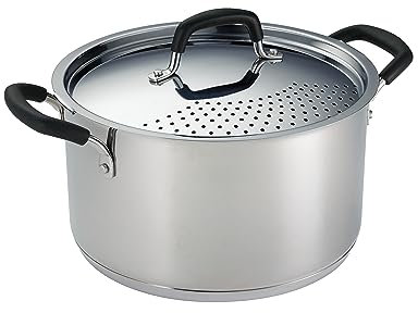 Tramontina Guru 81502/004DS - Olla de pasta de acero inoxidable de 6 cuartos