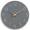 Mitening Wanduhr ohne Tickgeräusche, 30cm Wanduhr Groß Wanduhren Modern Lautlos Rahmenlose Quarz Batteriebetrieben für Wohnzimmer Schlafzimmer Büro Küche, Grau