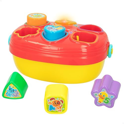 Winfun Korb mit ineinandergreifenden Formen und Melodien, Spielzeug mit Babymusik, Licht und Sound, Musikspielzeug, Picknick, Babygeschenke, 6 Monate, 47254