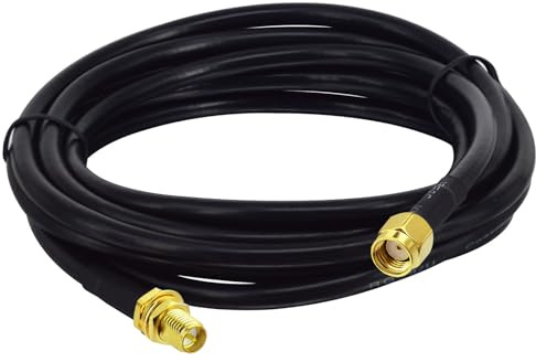 YILIANDUO RPSMA WiFi Antenna Extension Cable, Male to Female RG58 Cable 2M | 50ohm RPSMA Extension Coaxial Cable for Wireless Network Card WiFi Adapter WiFi Router IP Camera