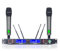 Yucong Profession Wireless Microphone System - UHF Metal Handheld Mics, 700ft Range, 2x100 Channels, Auto-Scan, True Diversity for Stage/Studio/Church/Vocal Performances (Black)