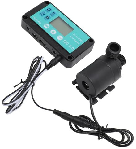 Set Pompa Acqua Ad Energia Solare, 12V 800L/H 100-240V Set Pompa Acqua Regolabile con Flusso Facile da Installare per Irrigazione Rurale (Spina europea)
