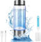 flintronic Hydrogen Water Bottle, Rechargeable Hydrogen Water Bottle Generator, 420ml PortableHydrogen Water Machine, Hydrogen Rich Water Glass Health Cup for Daily Office Home Travel Drinking