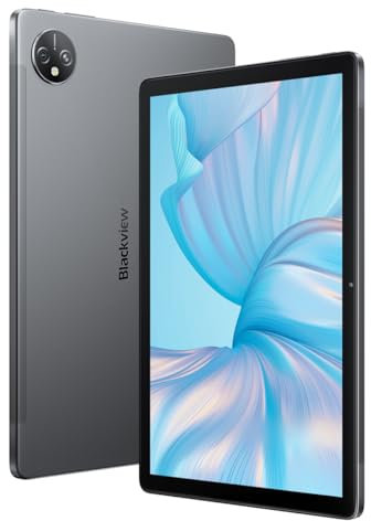 Blackview Tab 80 - Intuitives Tablet mit Touchscreen - 10.1“ Display - 4 GB RAM + 128 GB ROM - Unisoc Tiger T606 - Kameras 8 MP + 13 MP - 7.680 mAh Akku - Grau