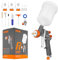 REFINE Pistolet de pulvérisation à air professionnel avec buse de 1,4/1,8/2,0 mm, compresseur d'air pour voiture, maison, meubles avec jauge de pression d'air