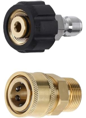 LAWALEISHE M22-14 Pressure Washer Adapter Set,Pressure Washer Couplers Universal Quick Connect Set,3/8 Quick Connect Swivel Accessories,High-Pressure Water Gun Male Sprayer Pipe Hose Fitting
