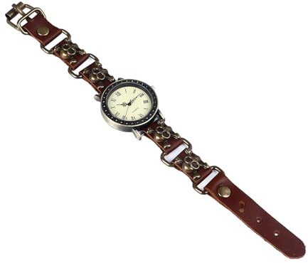 ZJchao Vintage Quartz Watch with PU Leather Strap Precise Timing Clear Display Unisex Design for Men Women