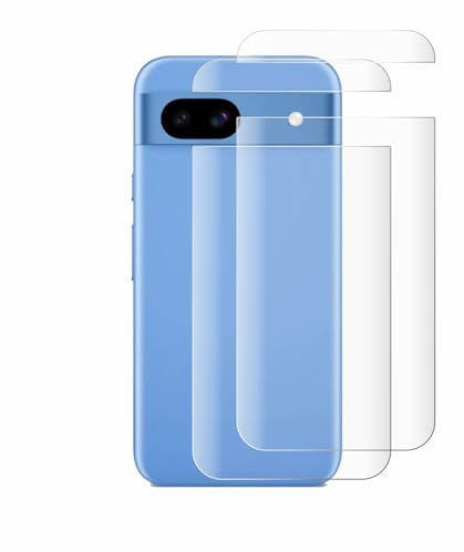 BROTECT Schutzfolie für Google Pixel 8a | (Rückseite) 2 Stück Transparenter Displayschutz Made in Germany Klare Full-Screen Folie Full-Cover 3D Curved Montage Kit