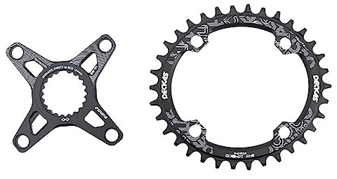 QAINKUN Platos para Bicicletas Plato 104 Bcd Ovalado Bicicleta Narrow Wide Plato(Color:Oval 38T Combo)