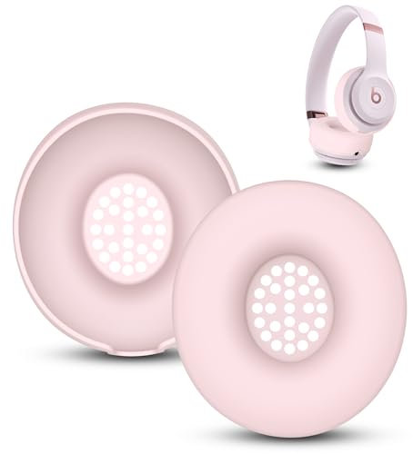 Coque de protection en silicone compatible avec Beats Solo 4 - Anti-rayures - Lavable - Rose