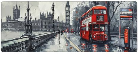 Xeoyenle Auto Mousepad XXL 1200x600x3mm Groß Gaming Mauspad Street View Mouse Pad mit Genähten Kanten, Wasserdicht rutschfeste Gummibasis Verbessert Präzision und Geschwindigkei, für Office PC Lapto