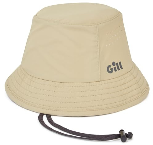Gill Bucket Hat - Lightweight, Breathable, Quick Drying & UPF 50+ Sun Protection (Khaki, M)