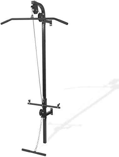 Brokky Stazione Allenamento Multifunzione da Casa a Muro con 2 Sbarre-Stazione Machine - Montaggio a Parete,Pulldown Cavo, Macchina per Cavi, LAT Cable Tower, Allenamento, Palestra