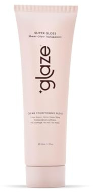 Glaze Supergloss Sheer Glow Clear Hair Gloss Mini - Smooths, Lightweight, Adds Mirror Shine, Improves Look of Damaged Hair - Travel Size - 50 ml