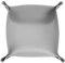 sourcing map PU Leather Valet Tray Unisex Folding Small Catchall Tray Portable Entryway Table Tray Nightstand Bedside Desk Tray for Key Wallet Watch Coin Jewelry Dice, Gray