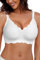 HORISUN Bra for Women, Non Wired Seamless Wireless Push Up Bras Comfortable Support Lift Full Coverage Bralettes Everyday Plus Size Bras White XXL