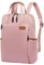 wocharm Laptop Backpack 15.6 Inch Travel Backpack Laptop Rucksack, Waterproof Resistant Backpack for College School, Business Work Bag for Men Women(Pink)