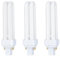 B4U G24q-2 4 Pin Compact Fluorescent Bulb 18W, PLC G24q-2 Energy Saving Light Bulbs, 4 Pin Bathroom Light Bulbs, 1250LM, Warm White 2700K, CFL Energy Saving Bulb, 3 Pack