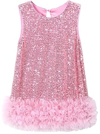 Miipat Abitini Bambina Paillettes di Velluto Vestiti Ragazza Vestito Bambini Principessa per Il Matrimonio Festa di Compleanno