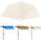 ZYXQQJ Halber Sonnenschirm Ersatzdach 2.7m 5 Streben Halbrund Sonnenschirm Ersatzbezug Terrassenschirm Ersatz Baldachin Für Strand, Markt, Garten(Beige)