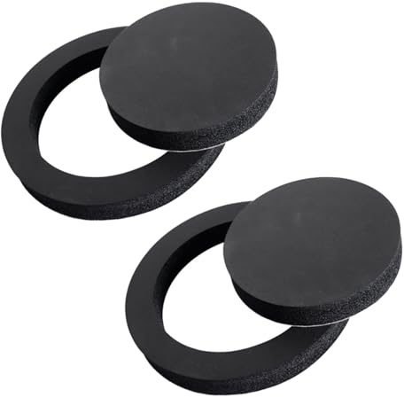 Paodduk 2 Pieces Car Door Speaker Foam Ring Car Door Speaker Insulation Foam Pads Self-Adhesive Sponge High Rebound Vehicle Speakers Foams For 6.5 Inch Doors Speakers