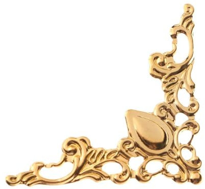 30PCS Metal Angle Corner Brackets, Antique Edge Corner Decorative Protectors for Menus Photo Frame Furniture Notebook Cover(gold)